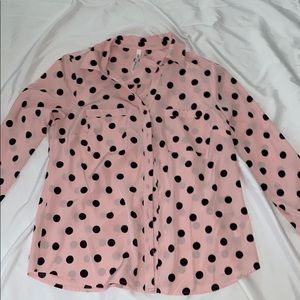 polka dot blouse